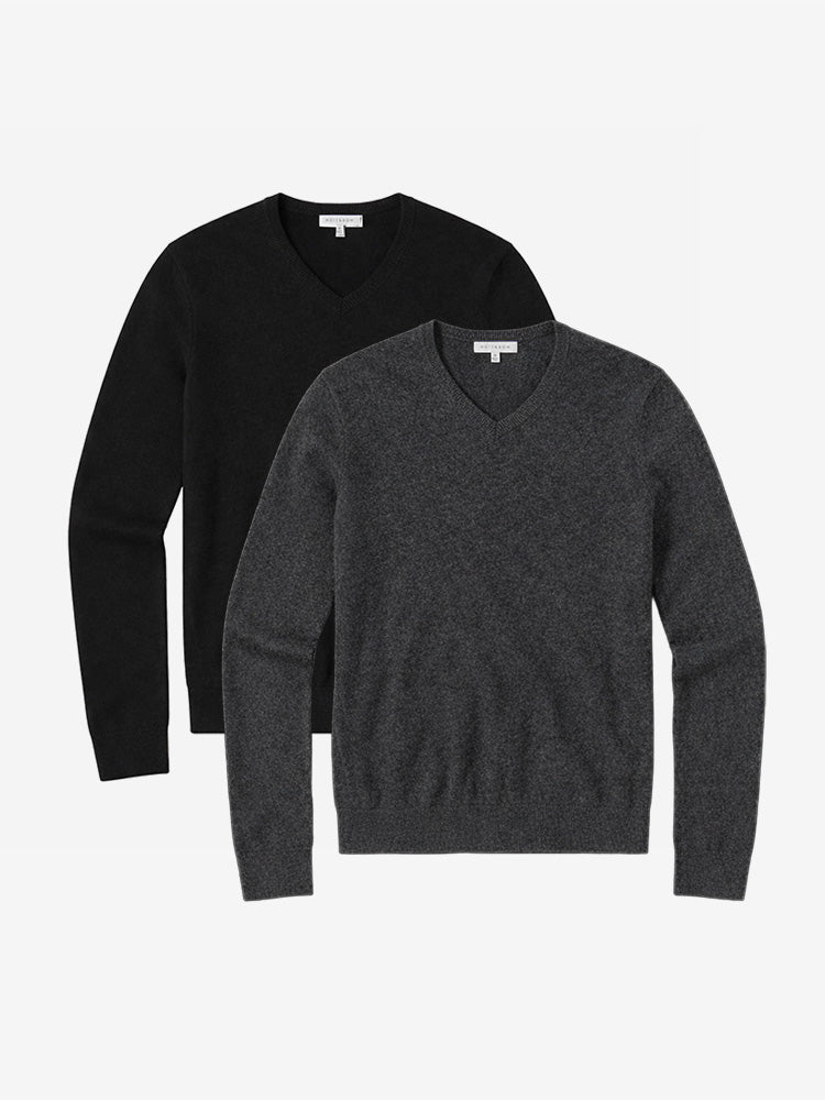Classic Cashmere V-Neck Bergen Sweater 2-Pack